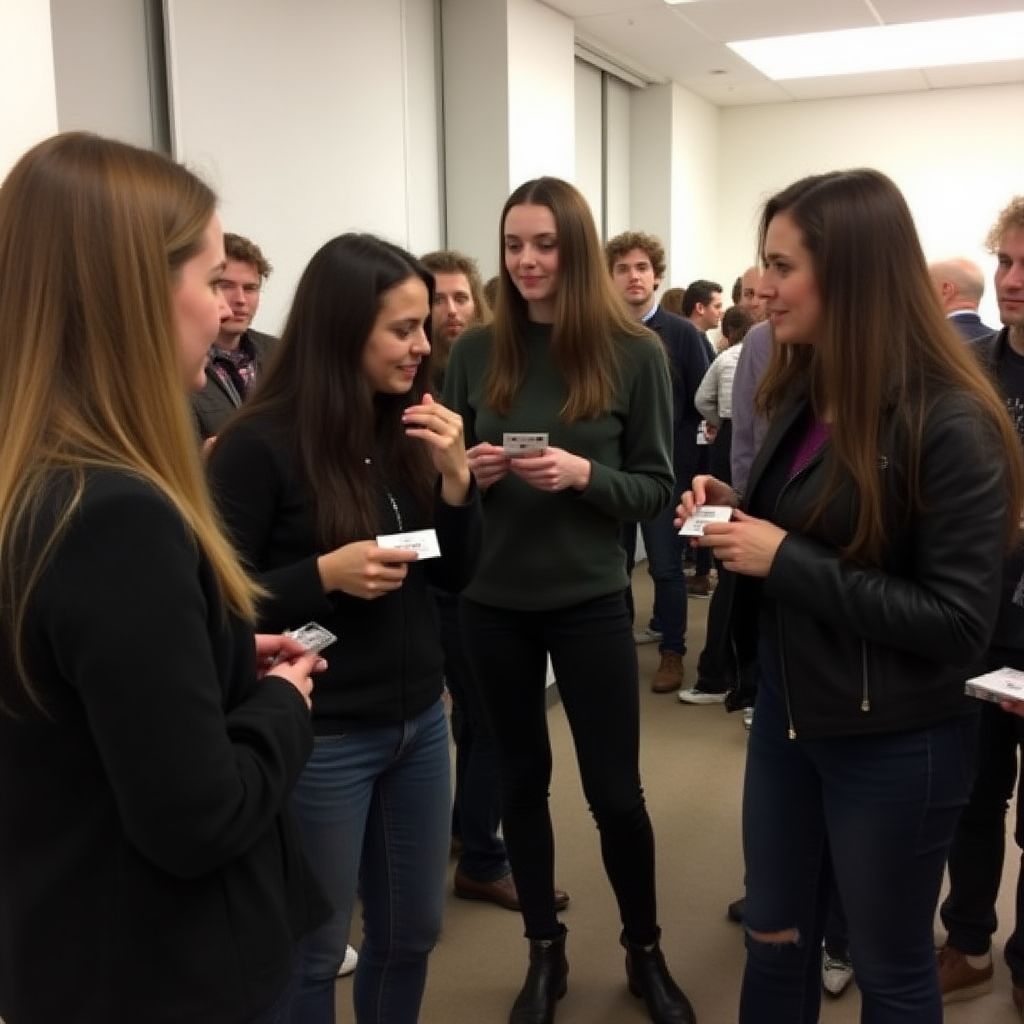 Evento de networking en el campus con profesionales de la industria.