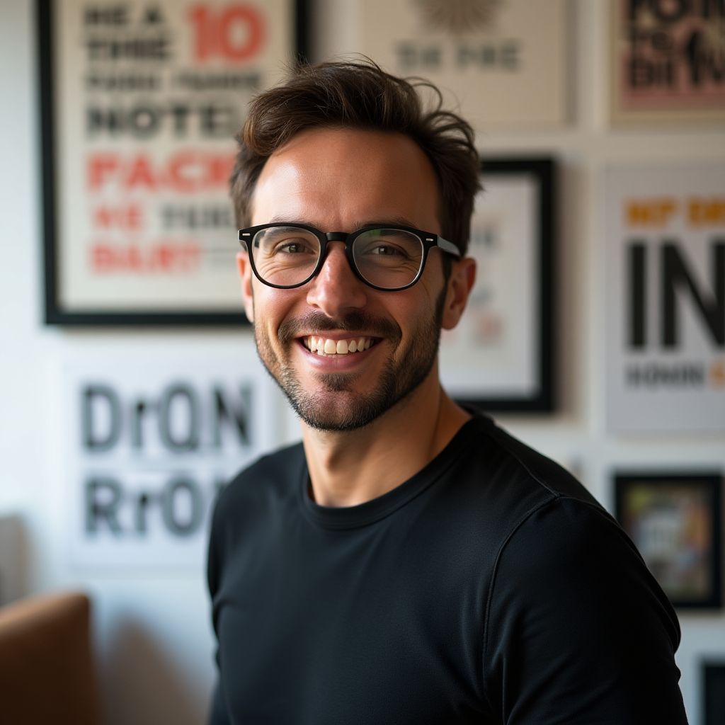 Retrato de Carlos Rodríguez, instructor de Diseño Gráfico.